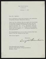 Letter from Dwight Eisenhower to Sam Rayburn