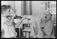 Pop and Johnny, Violin Lesson