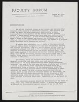 Faculty forum, August 26, 1971 (Number 17)