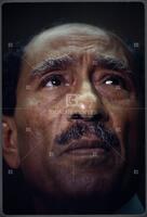 Anwar Sadat close up portrait