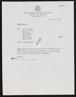 Memo from Robert D. Mettlen, August 31, 1971