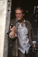 Nick Nolte on the set of the film Under Fire