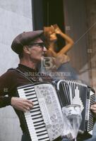 Accordion player in Paris, France