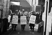 Men with signs, New York, ca. 1935-1936