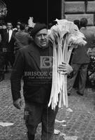 Flower market, Rome, Italy, 1960