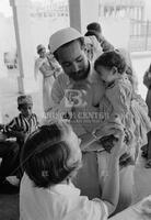 Saudi child receiving medical care, 1955