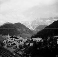 Distant view of Bolzano region, Italy, 1960