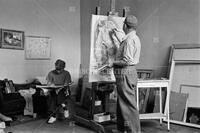 Artist in studio