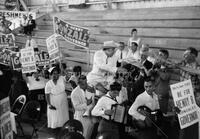 Gubernatoral candidate Henry Gonzalez with supporters, 1958