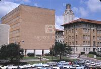 Business and Economics Building (left), Waggener Hall (right), Tower in background