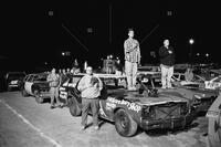 Demolition derby participants at the North Carolina State Fair