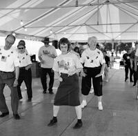 Line dancing group performing at the Indiana State Fair