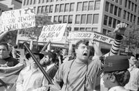 Demonstration during peace signing in Washington