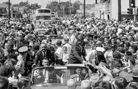 John F. Kennedy and Lyndon B. Johnson campaign in Texas