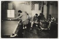 Shooting pool in Sisterdale, Texas