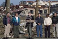 Bill Clinton visits tornado damage