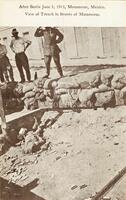 After Battle June 3, 1913, Matamoros, Mexico. View of Trench in Streets in Matamoras