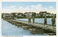 Engineers Building a Pontoon Bridge