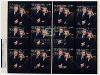 Contact print with photos of President Bill Clinton with First Lady Hillary Clinton