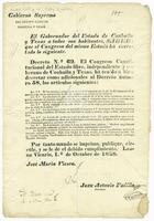 Coahuila and Texas (Mexican state). Congreso Constitucional. Decree No. 69. (30 September 1828).