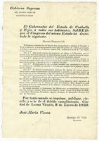 Coahuila and Texas (Mexican state). Congreso Constitucional. Decreto No. 110. (8 January 1830).