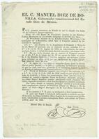 Mexico (republic). Laws. (April 25, 1825) Variant of S833.