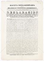 Tamaulipas (Mexican state). Declaration. (December 27, 1845). See S1008.