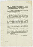 Mexico (republic). Laws. (February 10, 1840). See S957 and S957.1