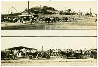 Barbeque given by management to native workmen.  American waited on Mexican.  At Ebano.  Christmas celebrations 1912.