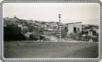 Buildings and a street light in Terlingua, Texas