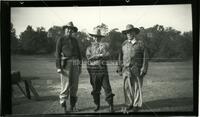 [Al Jennings (center), J, Frank Norfleet ? (right), and unidentified man]