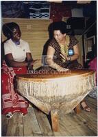 Women playing drums