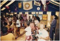 Crowd in a tent