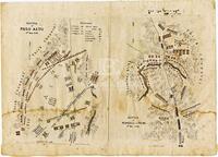 [Battlefield maps of the Battle of Palo Alto and the Battle of Resaca de la Palma]