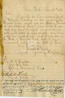 [Copy of John L. Haynes' letter to General A.J. Hamilton accepting his commission to the Texas Volunteer Cavalry]