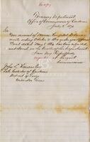 [Notice of adjustment of account of Marine Hospital Disbursement for Galveston ending October 31, 1869]
