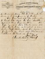 [Letter from Chandler, Carleton & Robertson to John L. Haynes regarding the Salt Lake case]