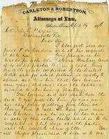 [Letter from Fred Carleton to John L. Haynes regarding the sale of the Martinez heir's land]