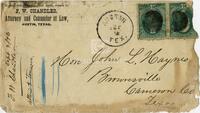 [Envelope for a letter from F.W. Chandler to John L. Haynes regarding the prospects of a particular case]