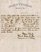 [Letter from Fred Carleton to John L. Haynes regarding legal matters]