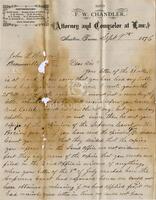 [Letter from F.W. Chandler to John L. Haynes regarding the Porcion grant]