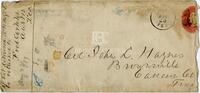 [Envelope from a letter to John L. Haynes from Fred Carleton regarding witness testimonials]