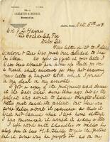 [Letter from Fred Carleton to John L. Haynes regarding land patents]