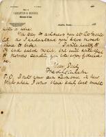 [Letter from Fred Carleton to John L. Haynes regarding land patents]