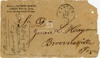 [Envelope from a Spanish language letter from Fernando Uribe to John L. Haynes]