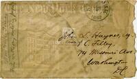 [Envelope from a letter to John L. Haynes from the New York Times office]