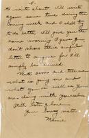 [Letter from Mamie Haynes to John R. Haynes]