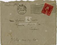 [Envelope from a birthday card sent by Mamie Haynes to John R. Haynes]