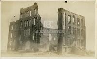 [Photographic postcard of Stamford College after the fire]